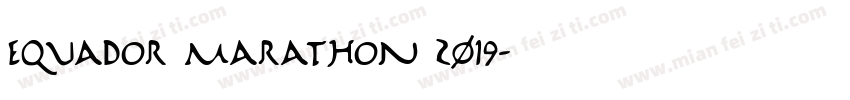 Equador Marathon 2019字体转换